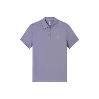 Anta Comprehensive Training Collection Lifestyle Collection Polo Shirt Women's Soft Gray Purple