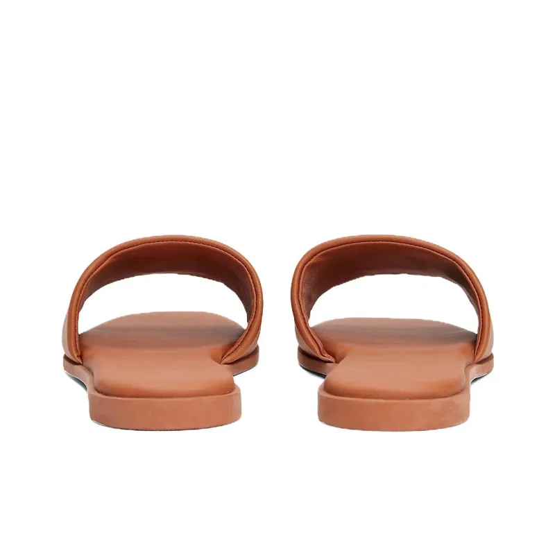 Tommy Hilfiger TH Monogram Slide Slippers Women's Brown-4