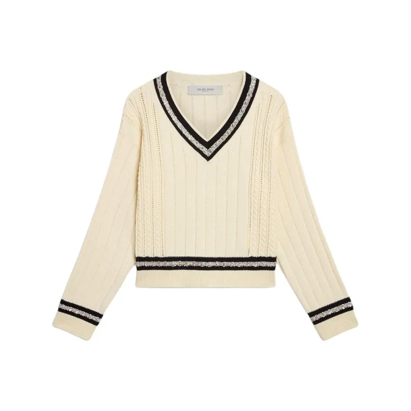 Golden Goose V Neck Embellished Jumper-0