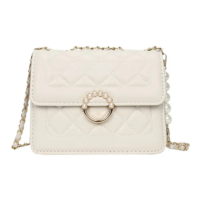 LOUIS ROYALN PU Shoulder Bag, Crossbody Bag Unisex Ecru/Black/Blue/Pink-0
