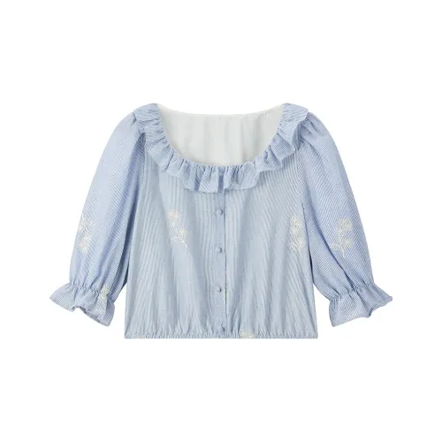LEDIN Chiffon Shirt Women's Ice Bay Blue