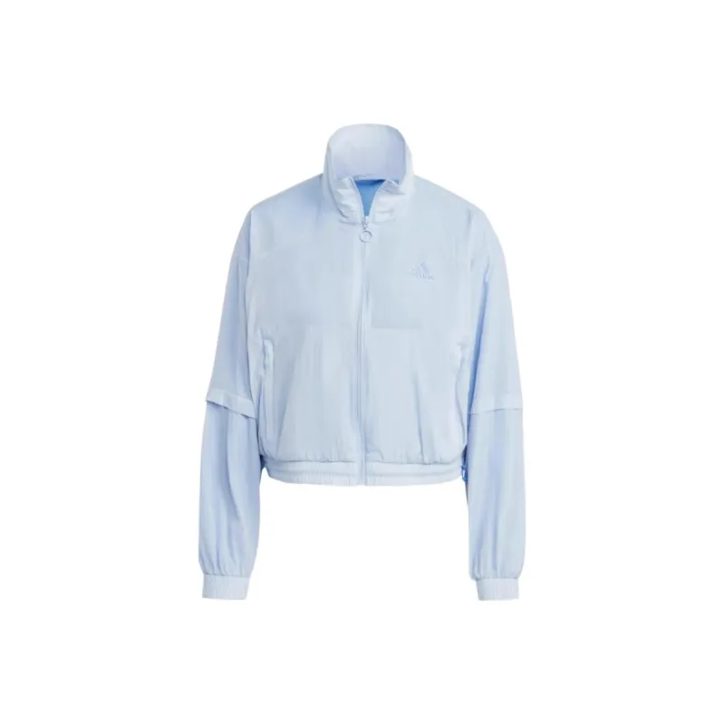 Adidas Jackets Coats Women's Light Powder Blue/Blended Blue-0