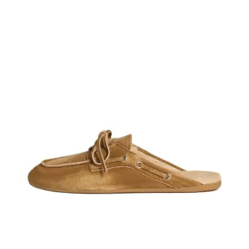 MIU MIU Closed Toe Slippers Women's Cinnamon