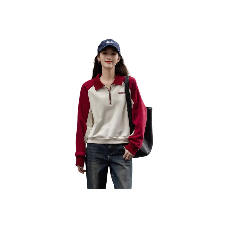 【dme】 Sweatshirt Women's Burgundy-0