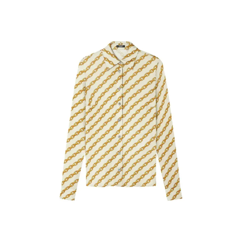 VERSACE Chain Stripes print Shirt-0