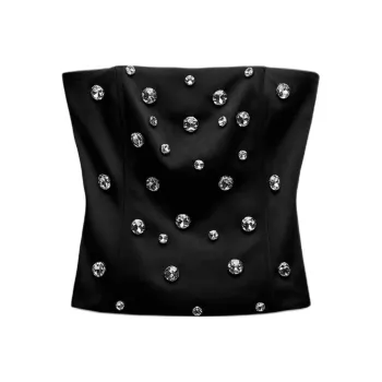 ZARA Trf Strapless Top Women's Black