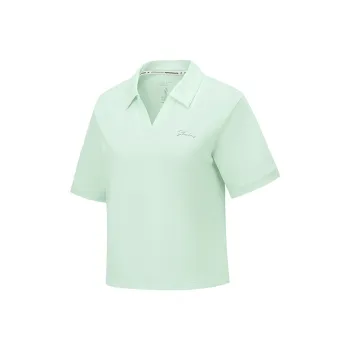 Skechers GODRI SS25 Polo Shirt Women's Light Aqua Green 01XB