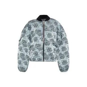GANNI Floral Pattern Bomber Jacket