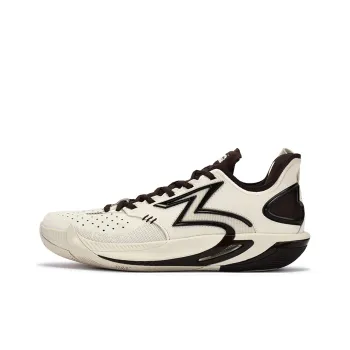 361° Shock Absorbers Slip Resistant Breathable Mid Top Basketball Shoes Unisex Oat Milk