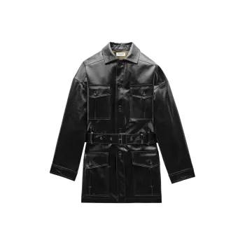 SAINT LAURENT Saharienne Jacket 'Black/Khaki'