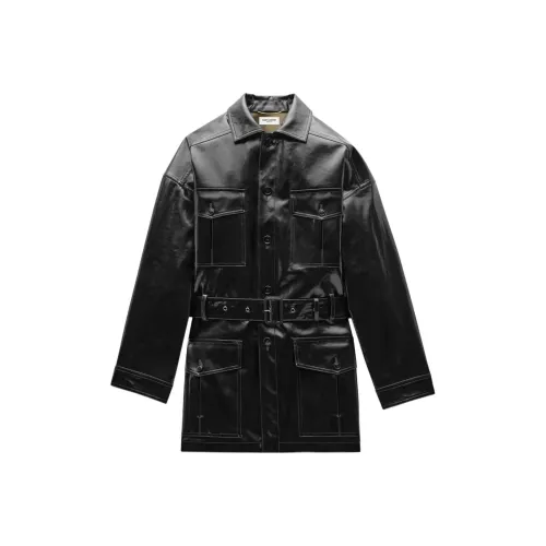 SAINT LAURENT Saharienne Jacket 'Black/Khaki'