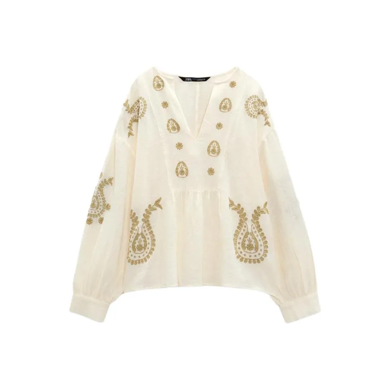 ZARA Shirts Women's Beige-0