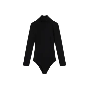 SCANLAN THEODORE Crepe Knit Bodysuit Bodysuits Women's BLACK/Black