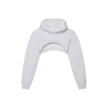 Khy FW23 DROP 003 Collection Fleece Super Cropped Hoodie Sweatshirt Women's Gray
