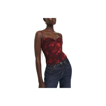 REFORMATION Pixie Top Camisole Women's Deep Red