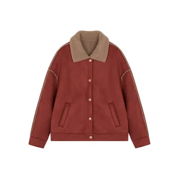 Mo Han Yi Mei Jackets & Coats Women's Cherry Red