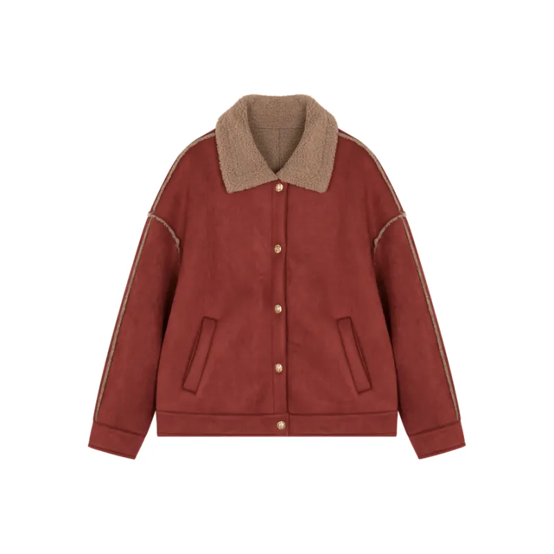 Mo Han Yi Mei Jackets & Coats Women's Cherry Red-0