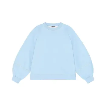 GANNI Puff Sleeve Sweatshirt 'Heather'