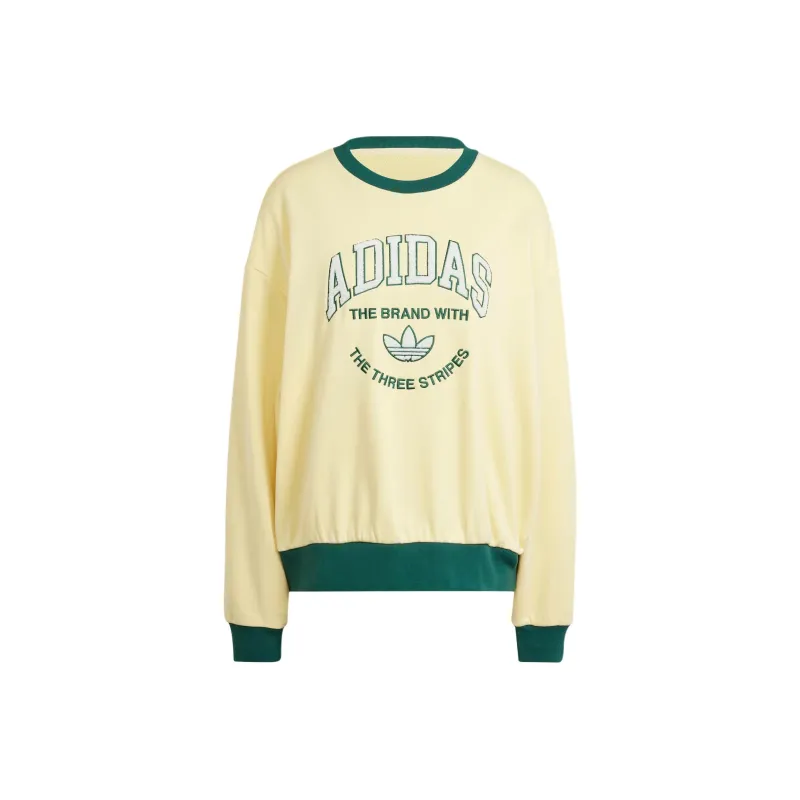 Adidas Originals Vrct Graphic Sweatshirt Women's Yellow-0