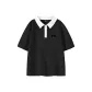 Black with White Collar