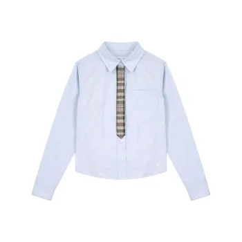 Safarispot 1/2 ROUX BASE SCHOOL TIE SHIRTS Shirt Women's Sky Blue