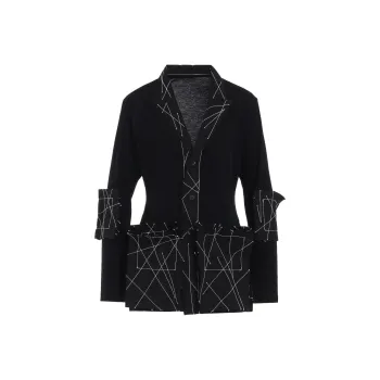 Yohji Yamamoto Panelled Single Breasted Jacket