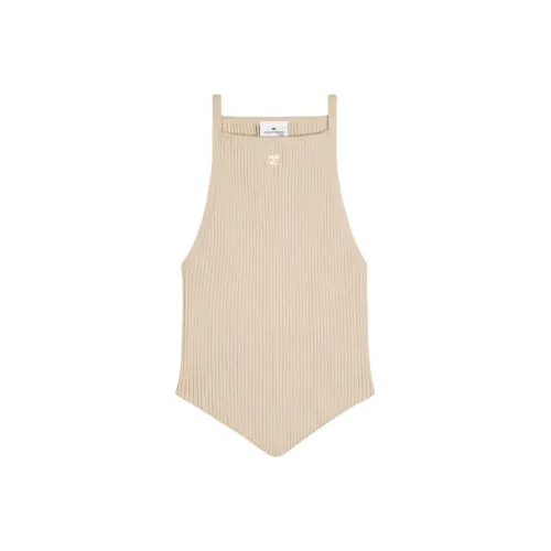 COURREGES Pointy Rib Knit Tank Top