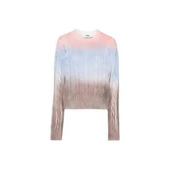 MSGM Cable-Knitted Crewneck Jumper