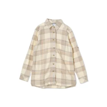 Columbia Holly Hideaway Shirt Women's Pink Chalk Buffalo Plaid Nee
