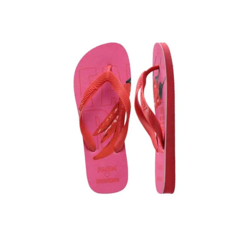 FARM RIO x Havaianas Flip Flops Women's Rose Red-4