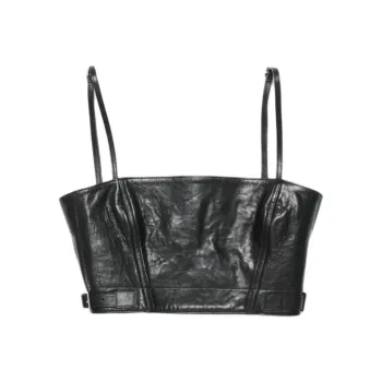 Acne Studios Leather Crop Top