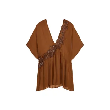 ZARA ZW Series Shirt Women's Dark Orange