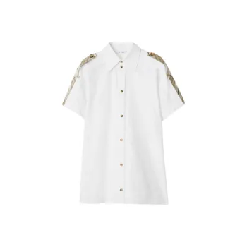 Burberry Short Sleeved Check Printed Shirt