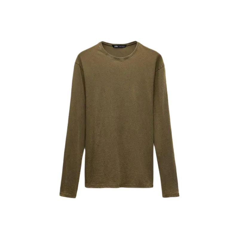 ZARA Drop Shoulder Sleeve T Shirt Women's-0