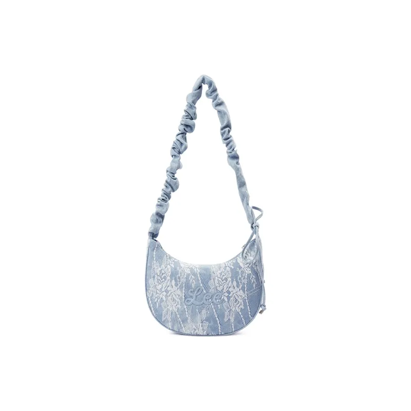 Lee Fabric Shoulder Bag, Handbag, Shoulder Bag, Crossbody Bag Women's Light Blue White-1