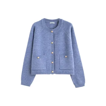 Tonlion Knitwear Women's Gray Blue