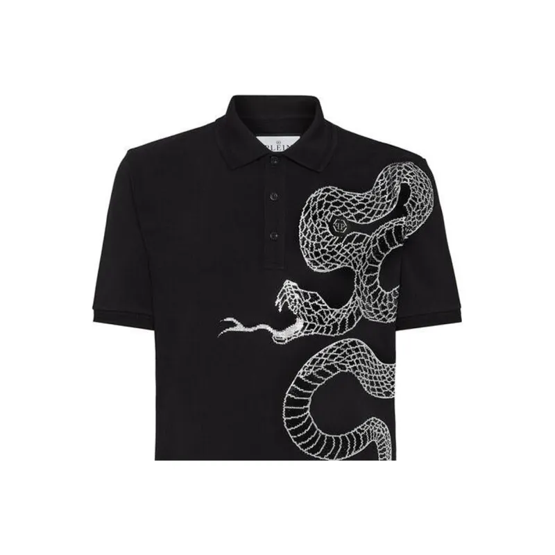 PHILIPP PLEIN Graphic Snake Polo Shirt-4
