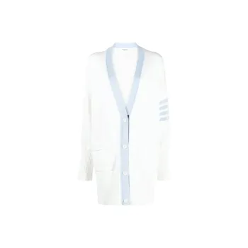 THOM BROWNE 4 Bar Cotton Cardigan