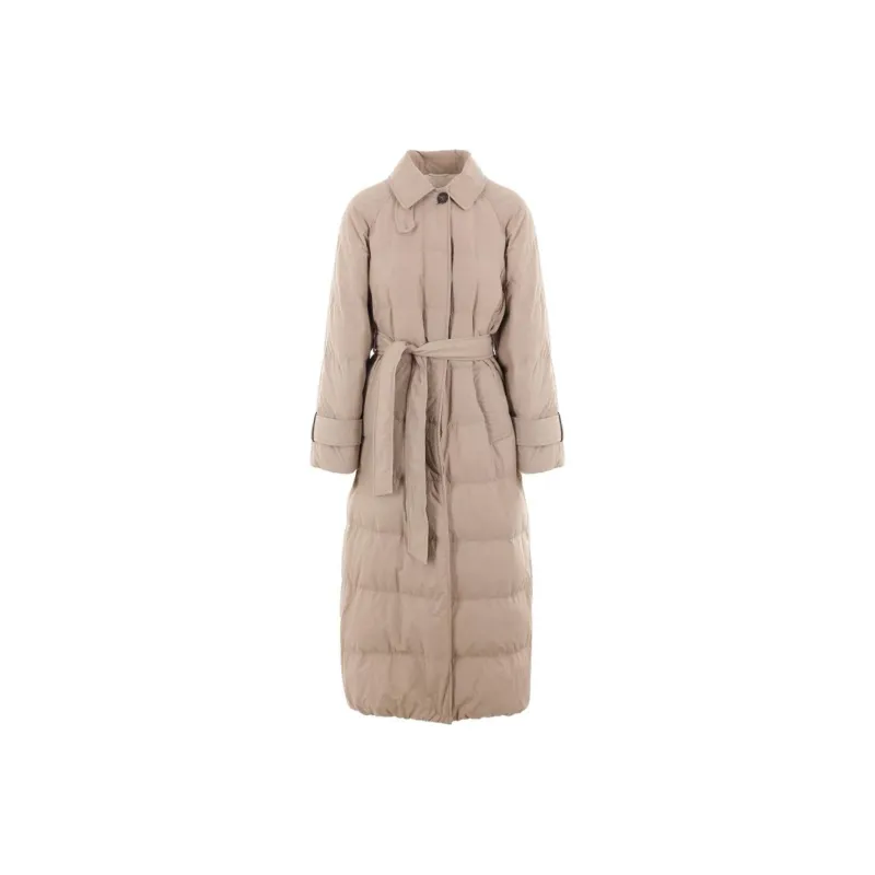 Brunello Cucinelli Belted Long Down Jacket-0