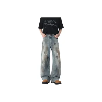 WKOOG Jeans Unisex Vintage Blue