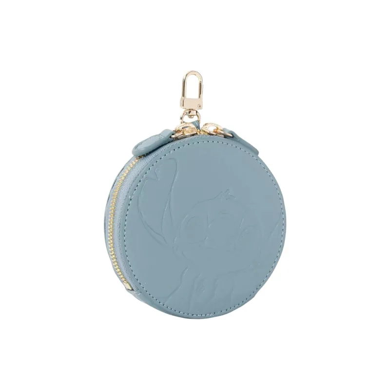 Disney Cow Leather Coin Purse Regular Women's Blue-0