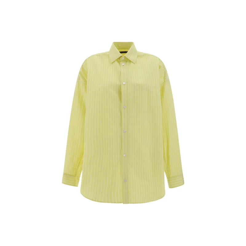 Balenciaga Cocoon Shirt 'Light Yellow/White'-0