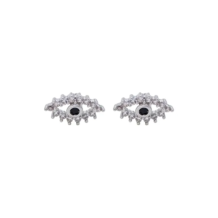 JKEM Alloy With Zircon Stud Earrings Unisex-0