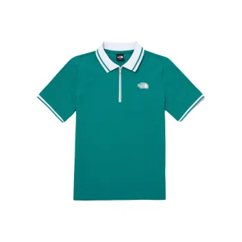 THE NORTH FACE W'S ICE FIELD S/S ZIP UP Polo Shirt Women's Green
