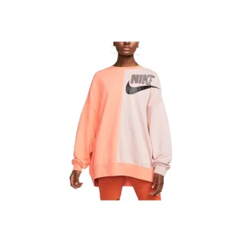 Nike Sportswear Loose Fit French Terry Sweatshirt Women's Peach Pink