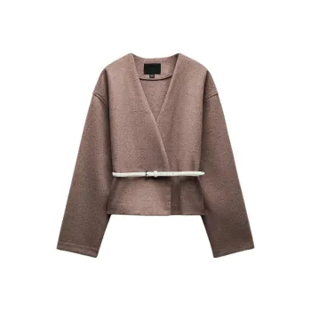 ZARA Jackets Coats Women's Light Brown Yellow