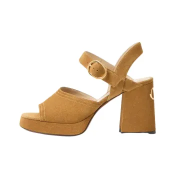 Valentino Fawcette One Strap Sandals 10cm Women's Beige