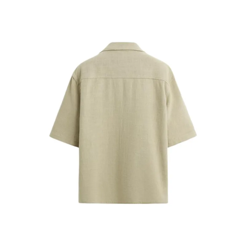 ZARA Shirt Men's Gray/Brown Yellow-1