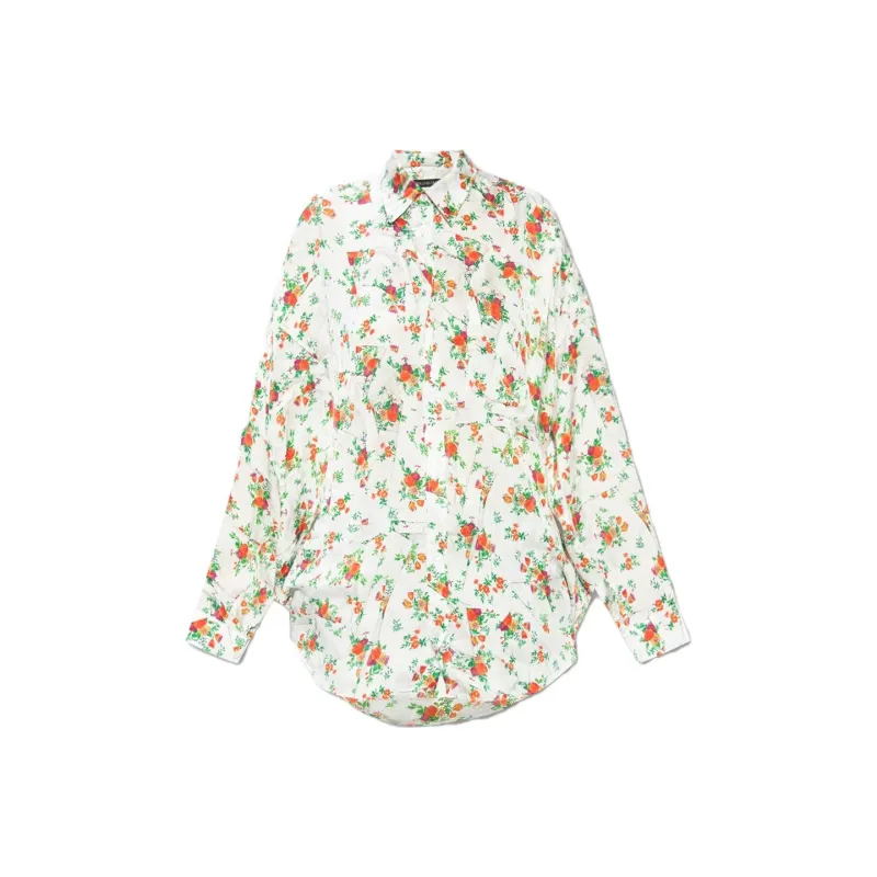 Balenciaga Shirt Loose Fit Style Women's White-0