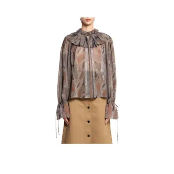 SAINT LAURENT Paisley Ruffled Blouse